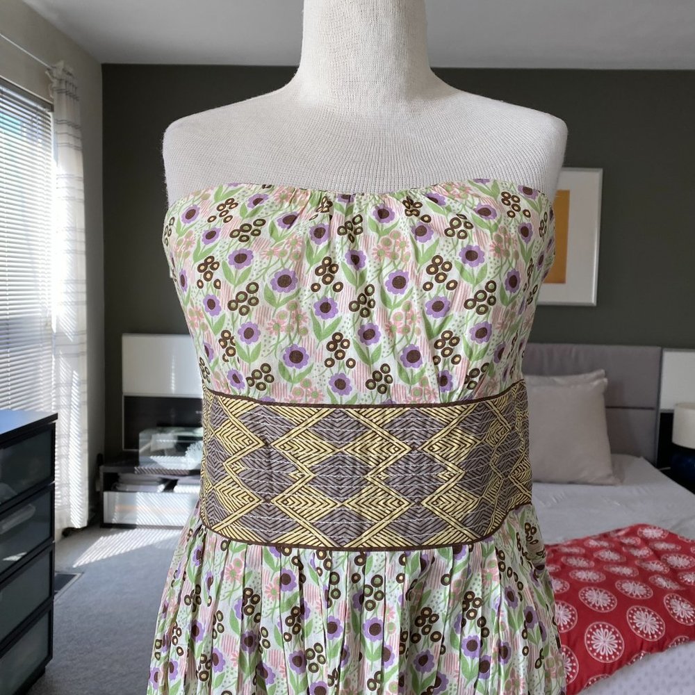 Plenty by Tracy Reese Strapless Summer Dress in Floral US8 - G - Picture 3 of 10